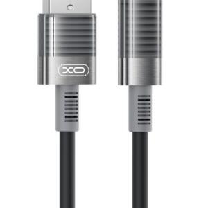 XO NB-Q282A Καλωδιο Σιλικονης Lightning 6A, Μαυρο