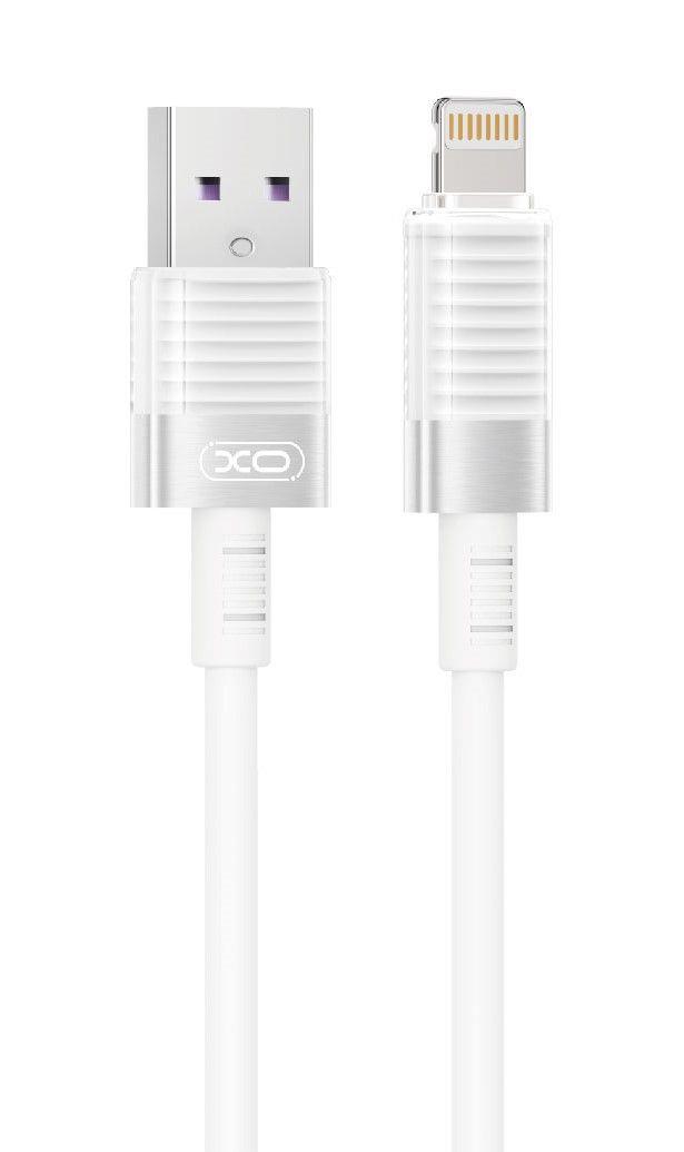 XO NB-Q282A Καλωδιο Σιλικονης Lightning 6A, Λευκο