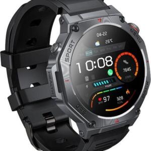 Hoco HOC Y37, Smart Watch, Sport, Amoled, GPS, Μαυρο