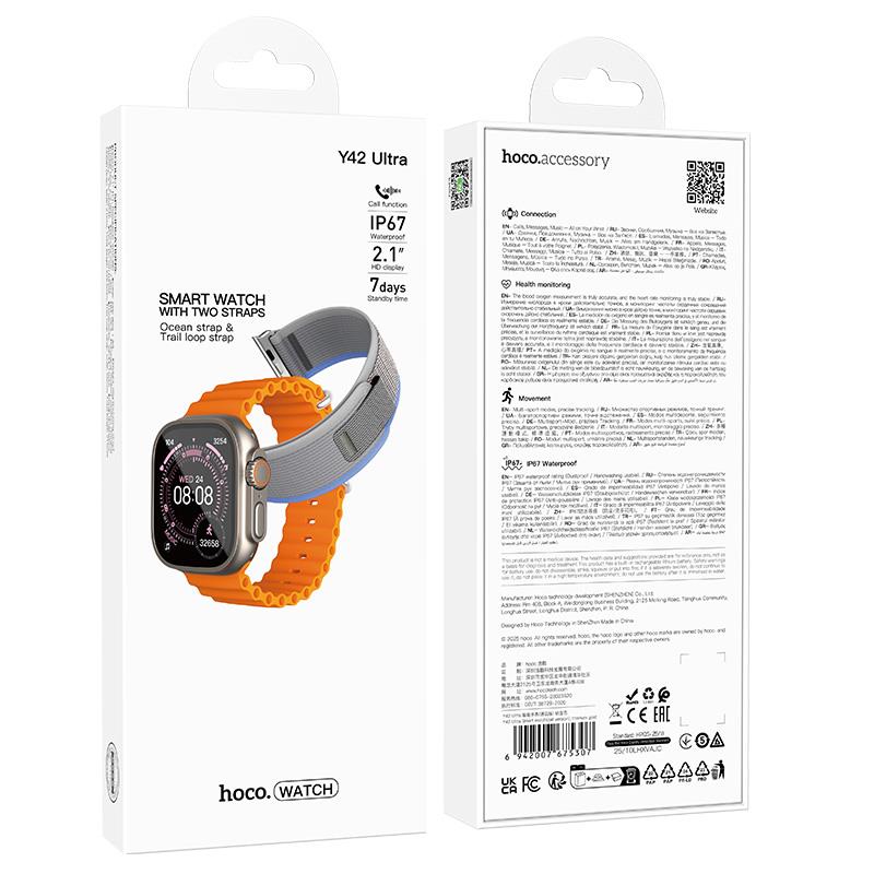Hoco Y42, Ultra Smartwatch, Call Version, Χρυσο - Image 2