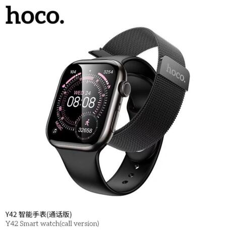 Hoco Y42, Smartwatch, Call Version, Μαυρο