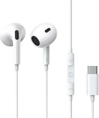 Baseus Encok CZ17, Ενσυρματα Ακουστικα, Semi IN EAR, Λευκα
