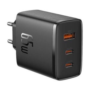 Baseus Cube PRO, Φορτιστης Γρηγορης Φορτισης, 3 Θυρες, 65W, Μαυρο