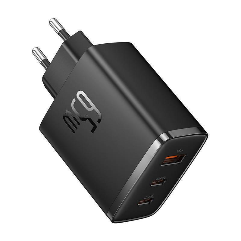 Baseus Cube PRO, Φορτιστης Γρηγορης Φορτισης, 3 Θυρες, 65W, Μαυρο - Image 2