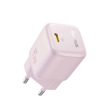 Baseus Picogo GAN, Φορτιστης Γρηγορης Φορτισης, Θυρa Type-c, 45W, ΡΟΖ