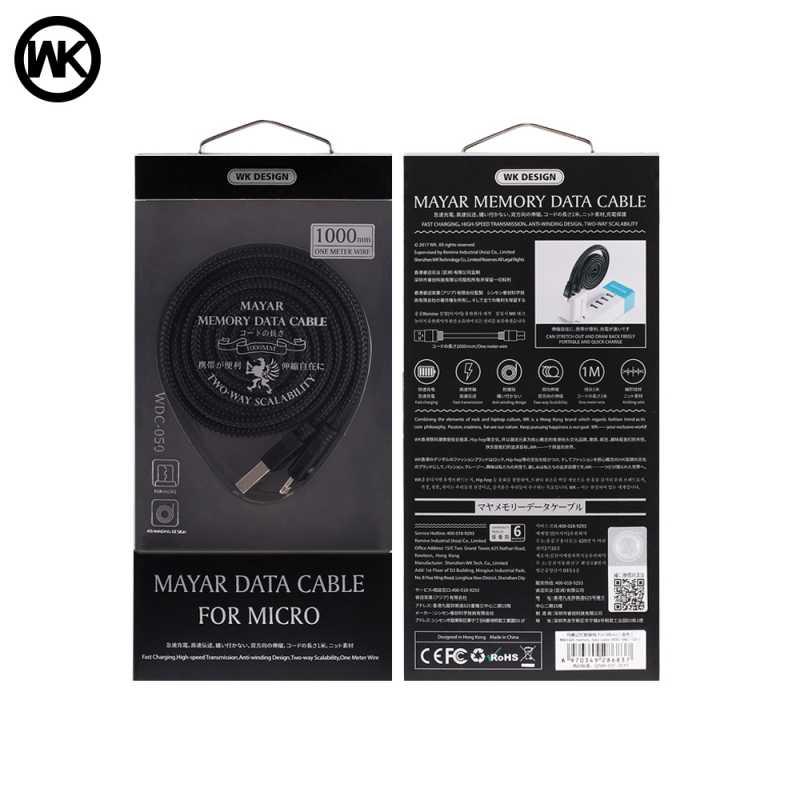 WK Mayar Lightning Καλωδιο Φορτισης & Data 1m, Gold - Image 2