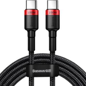 BASEUS CAFULE ΚΑΛΩΔΙΟ ΦΟΡΤΙΣΗΣ, TYPE-C TO TYPE-C, 100W, 2M, ΚΟΚΚΙΝΟ ΜΑΥΡΟ