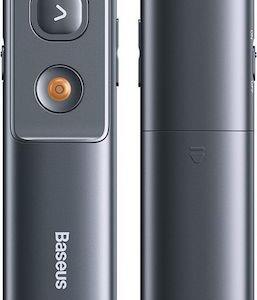 BASEUS ORANGE DOT, ΚΟΚΚΙΝΟ LASER ΥΠΟΔΕΙΞΗΣ ΠΑΡΟΥΣΙΑΣΕΩΝ, ΜΕ ΠΛΗΚΤΡΑ SLIDESHOW, ΓΚΡΙ
