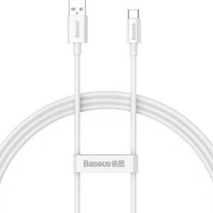 BASEUS SUPERIOR SERIES, ΚΑΛΩΔΙΟ ΓΡΗΓΟΡΗΣ ΦΟΡΤΙΣΗΣ, TYPE-C, 100W, 1M, ΛΕΥΚΟ