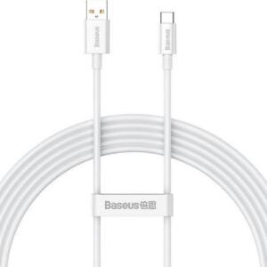 BASEUS SUPERIOR SERIES, ΚΑΛΩΔΙΟ ΓΡΗΓΟΡΗΣ ΦΟΡΤΙΣΗΣ, TYPE-C, 100W, 2M, ΛΕΥΚΟ