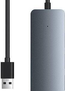 BASEUS ULTRAJOY SERIES, USB HUB, 4 ΘΥΡΕΣ, ΓΚΡΙ