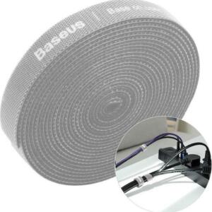 BASEUS COLOURFUL ΔΕΜΑΤΙΚΟ ΚΑΛΩΔΙΩΝ VELCRO, 3m, ΓΚΡΙ