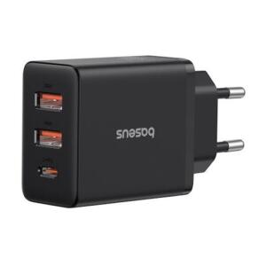BASEUS CUBE, ΦΟΡΤΙΣΤΗΣ ΓΡΗΓΟΡΗΣ ΦΟΡΤΙΣΗΣ, 3 ΘΥΡΕΣ, 30W, ΜΑΥΡΟΣ